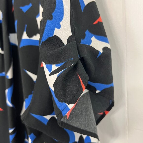 Worthington Covered Button Down Shirt Blouse Black White Blue 2X - Picture 5 of 8